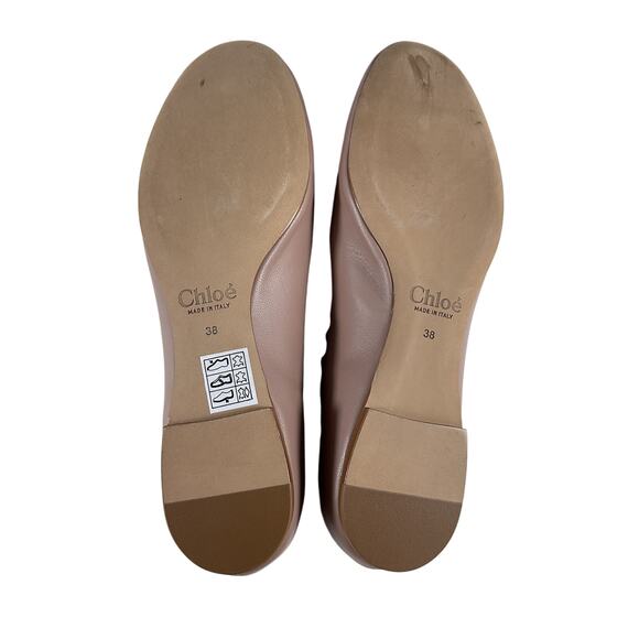 Chloé 'Lauren' Pink Leather Ballet Flats Size 8 - Picture 9 of 9